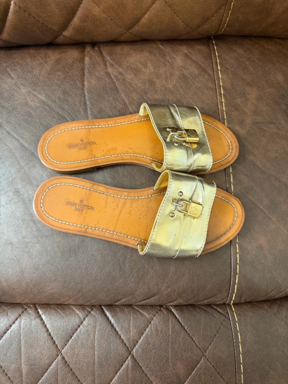 Louis Vuitton Lock It Slide Sandals - Picture 5 of 11